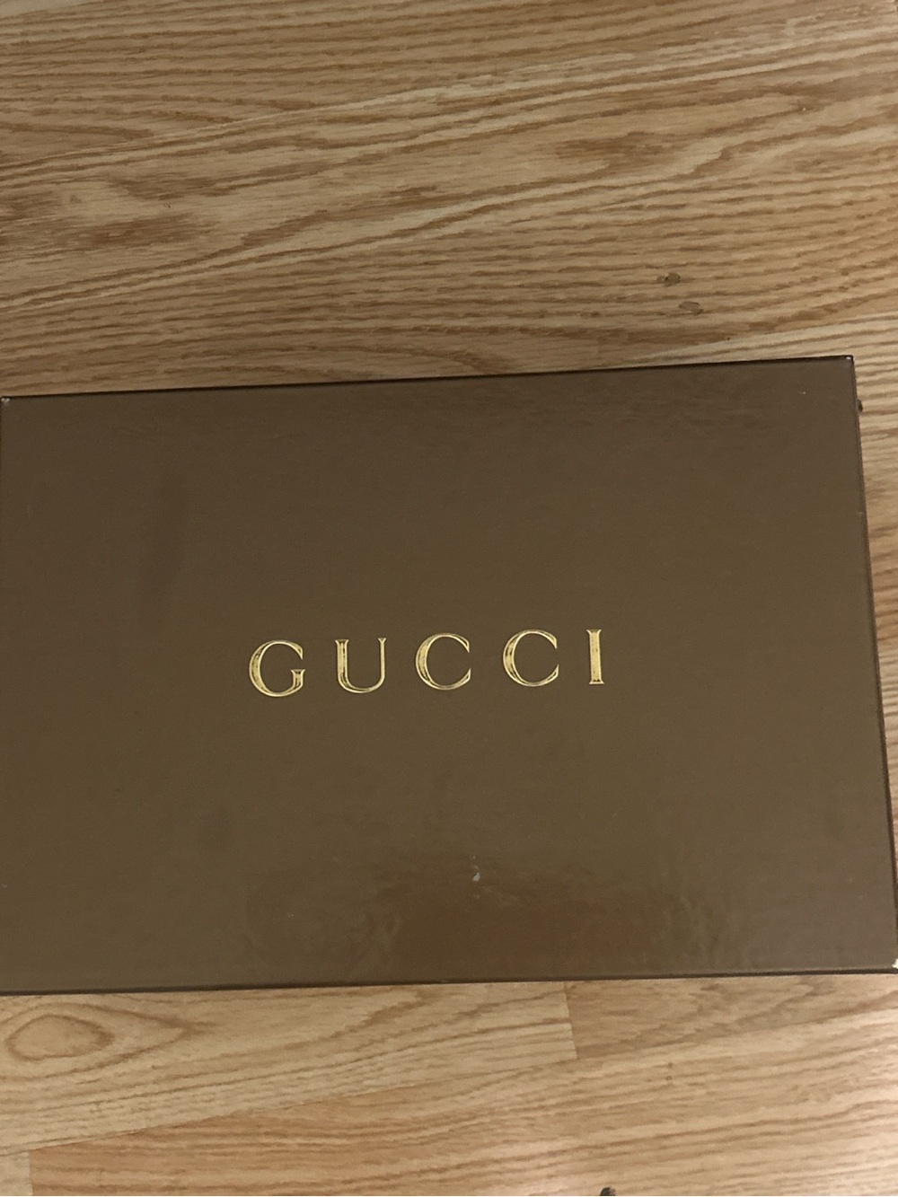Authentic Gucci Empty Shoe Box Brown Gold Designer Storage Packaging